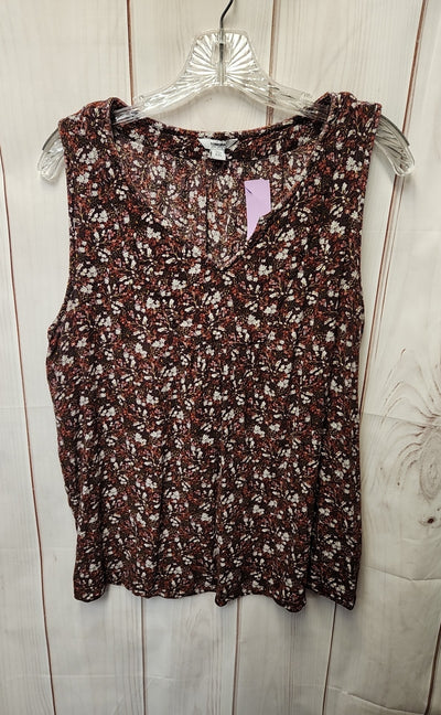 Sonoma Women's Size XXL Brown Sleeveless Top
