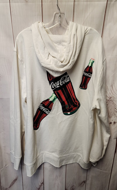 Coca Cola Aero Men's Size 2X White Sweatshirt