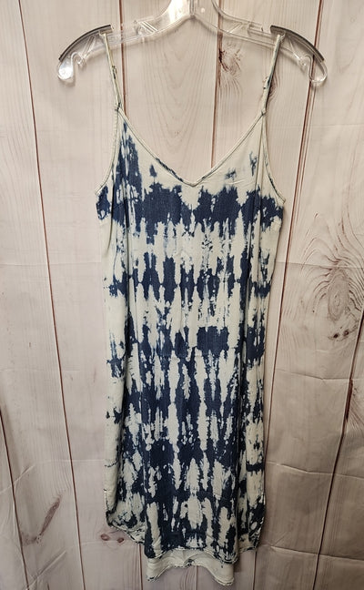 Velvet Heart Women's Size S White & Blue Tie Dye Dress