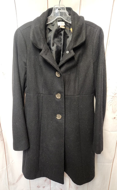 J Crew Women's Size 6 Black Wool Blend Coat
