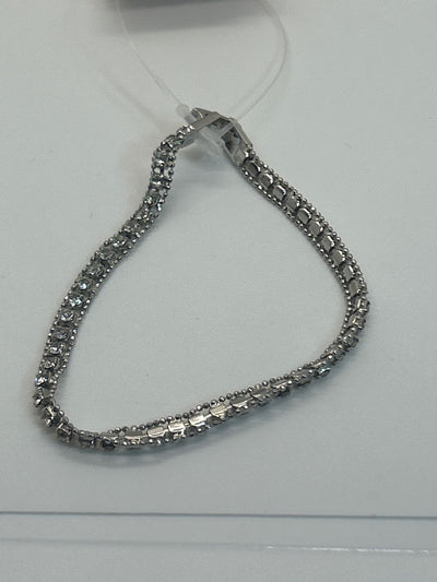 Rhinestone Tennis Bracelet 7-1/4"
