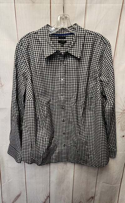 Talbots Women's Size 18 Petite Black Long Sleeve Top