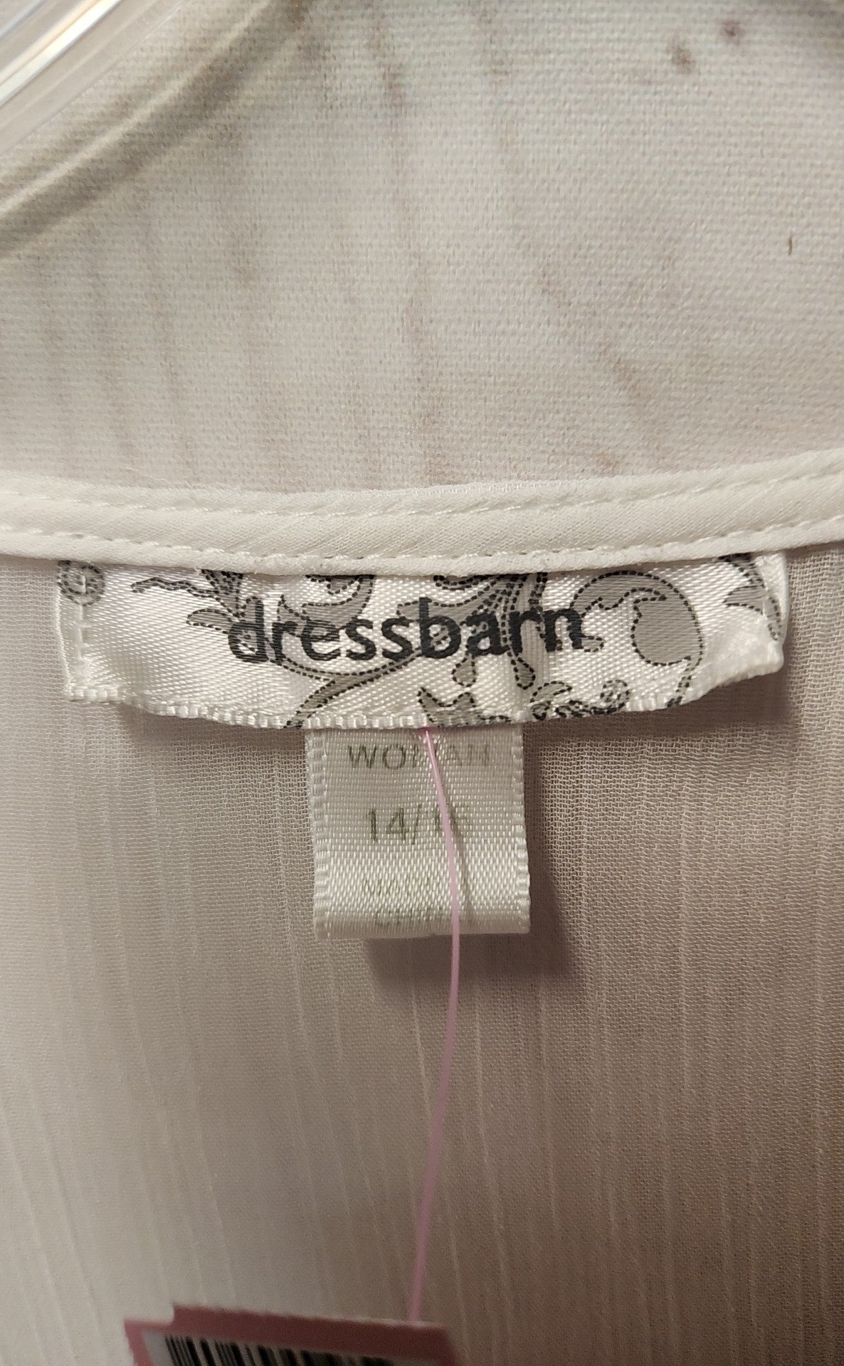 Dressbarn Women's Size 14/16 White Cover-Up