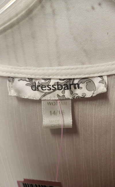 Dressbarn Women's Size 14/16 White Cover-Up