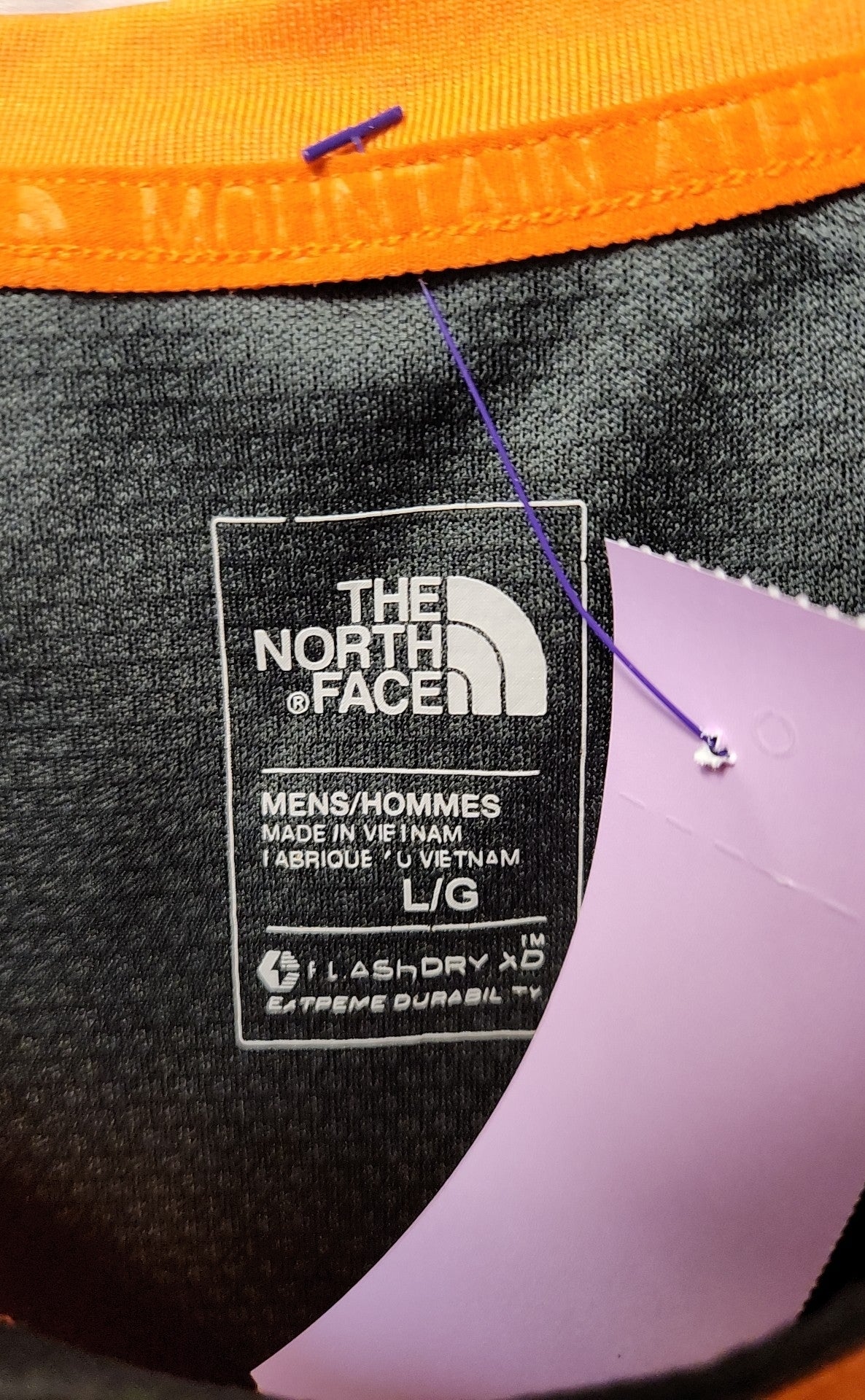 North Face Men's Size L Orange Shirt