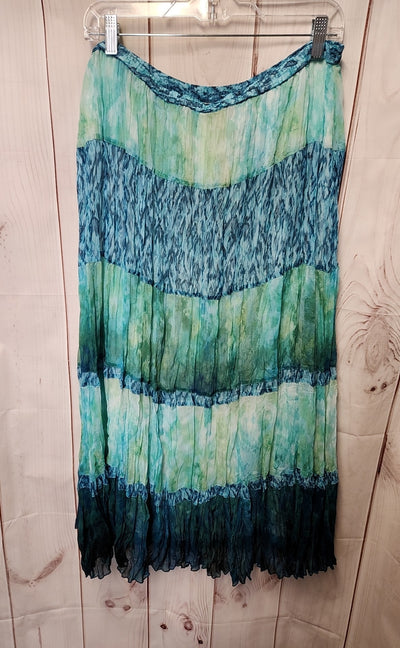 Chico's Women's Size 3 = US XL Blue & Green Skirt