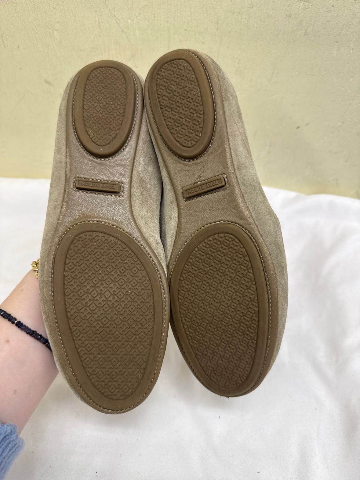 Tory Burch Women's Size 6-1/2 Taupe Flats Shoes