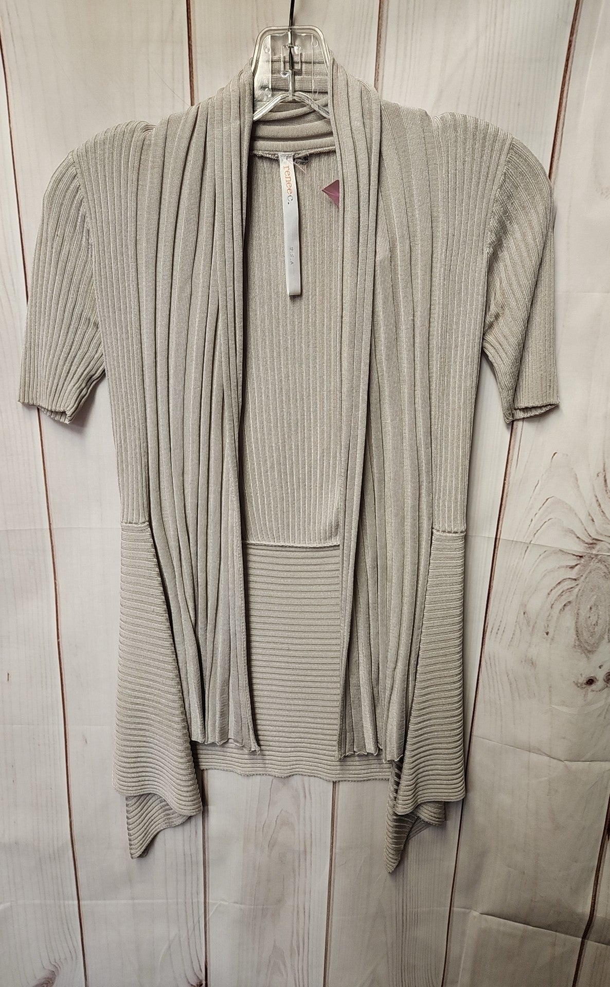 Reneec. Women's Size S Beige Cardigan