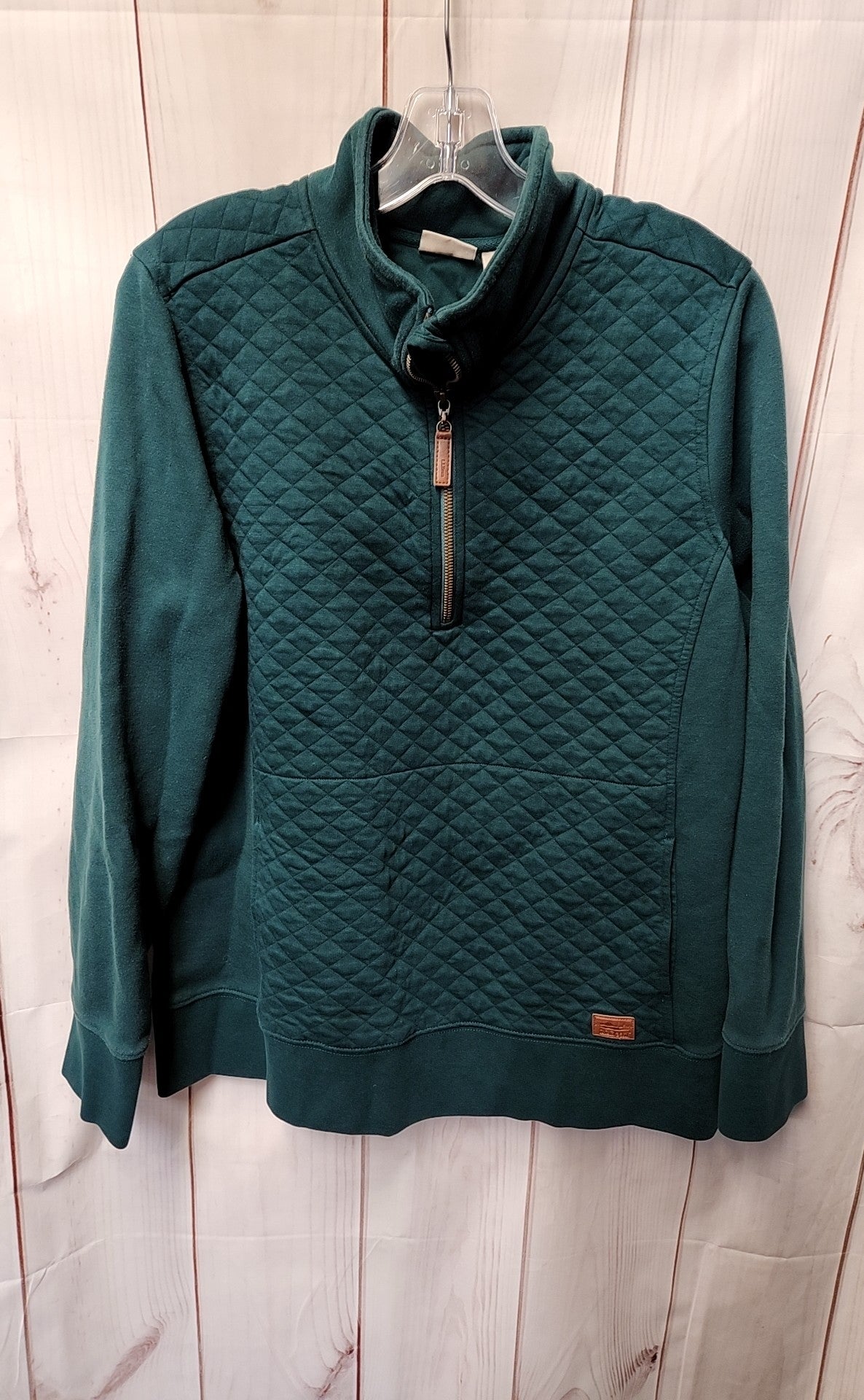 LL Bean Women's Size 1X Green Sweatshirt