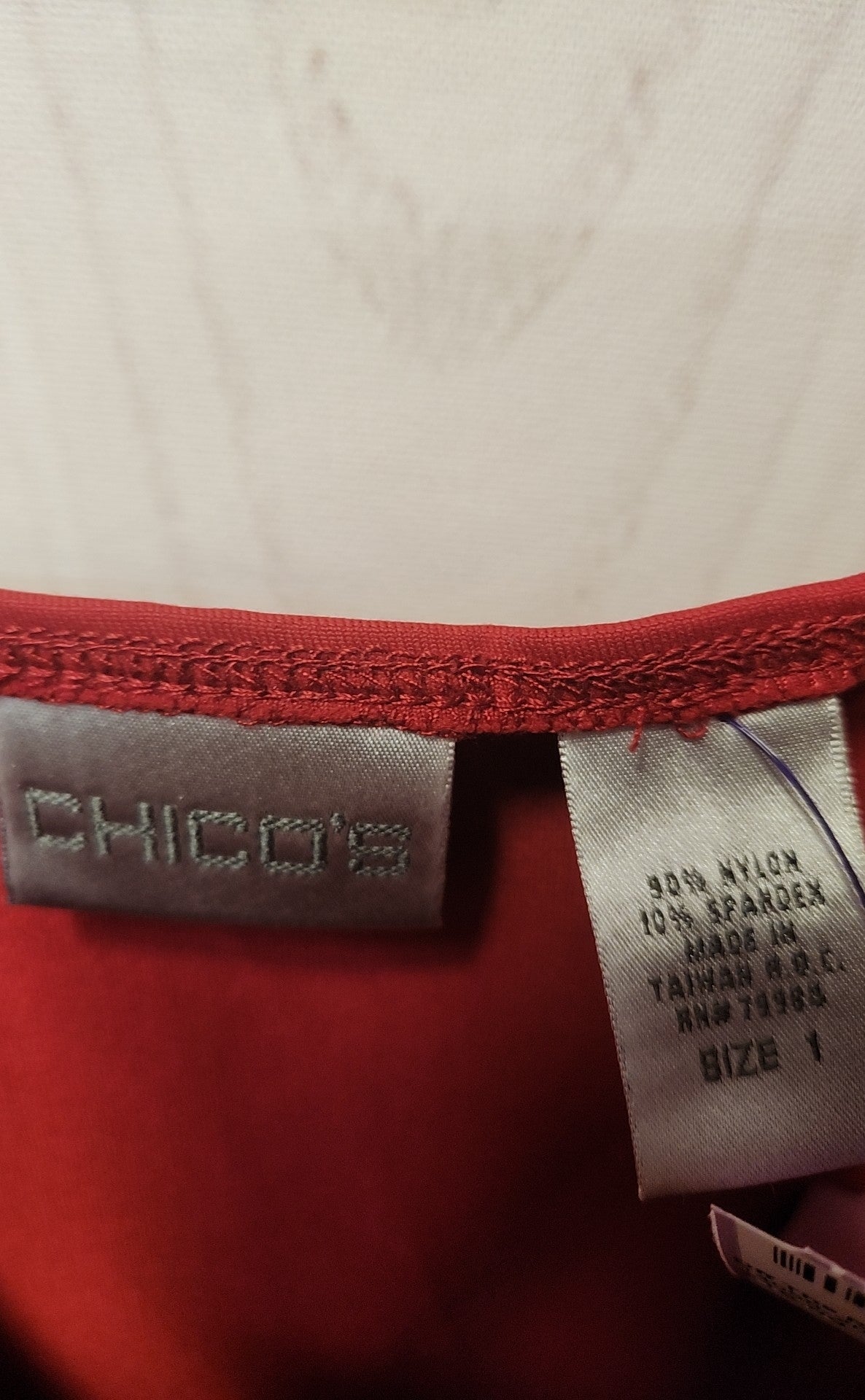 Chico's Women's Size 1 = US M Red Sleeveless Top