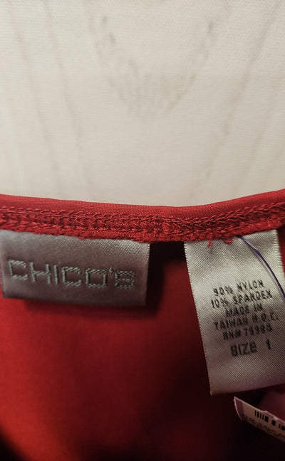 Chico's Women's Size 1 = US M Red Sleeveless Top