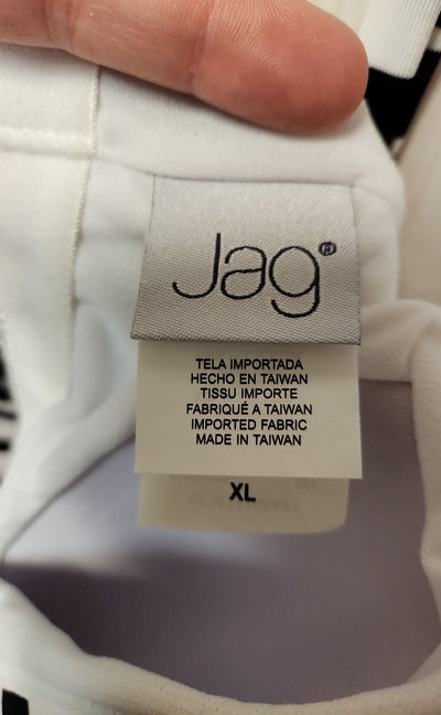 Jag Women's Size XL White & Black Swim Top