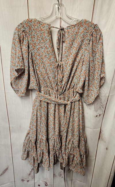 Storia Women's Size S Blue Floral Dress