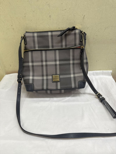 Dooney & Bourke Gray Plaid Leather Purse Bag