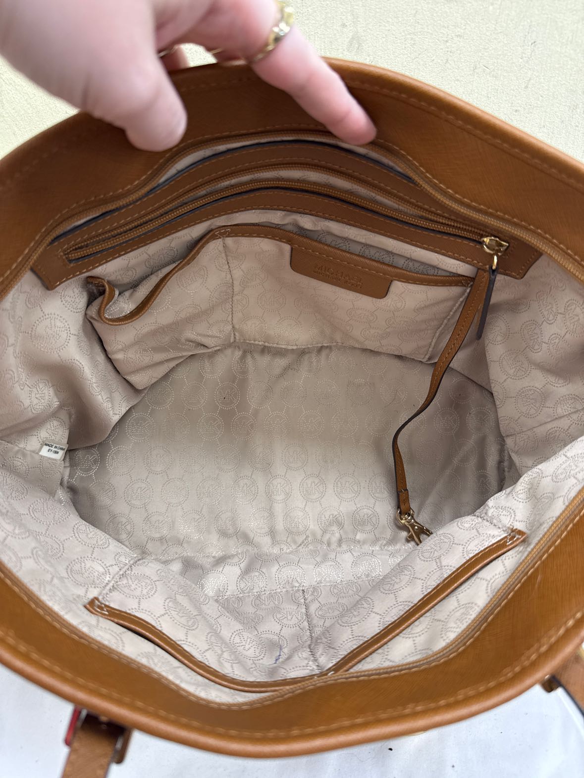 Michael Kors Brown Leather Tote Bag