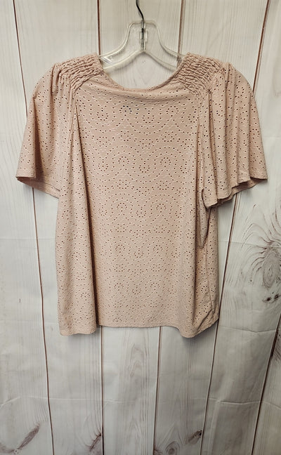 NWT W5 Women's Size M Pink Short Sleeve Top