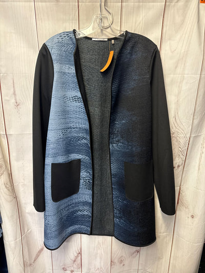 Tahari Women's Size M Black & Blue Cardigan