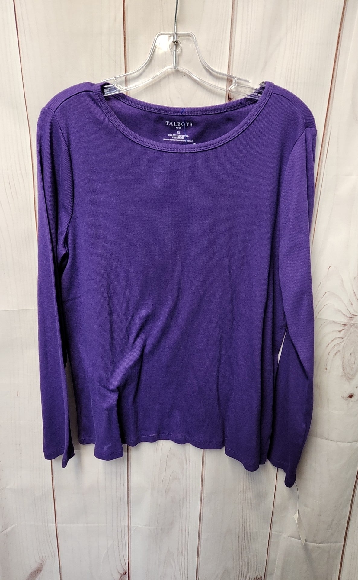 NWT Talbots Women's Size 1X Purple Long Sleeve Top