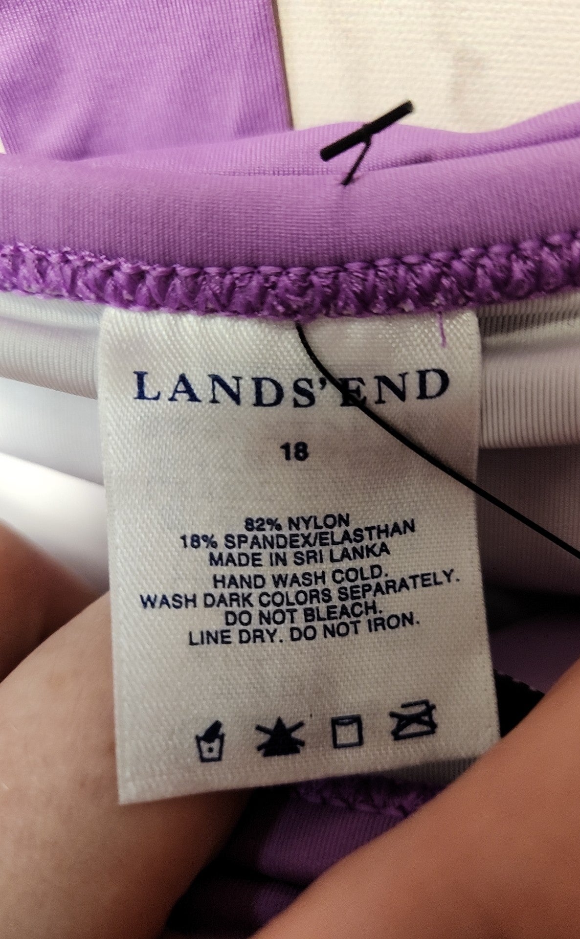 Lands End Women's Size 18 Purple Tankini