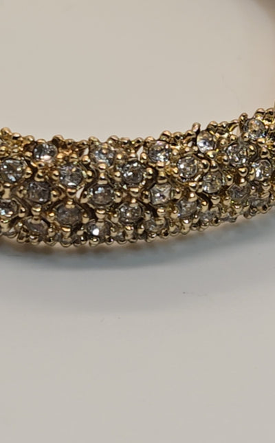 Gold Rhinestone Stretch Bracelet
