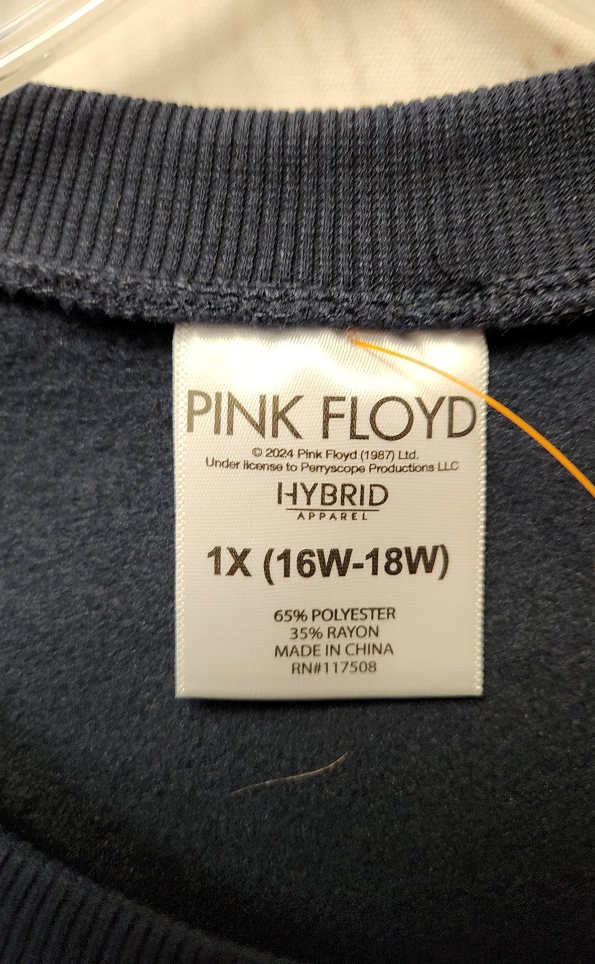 Pink Floyd Women's Size 1X Navy Sweatshirt
