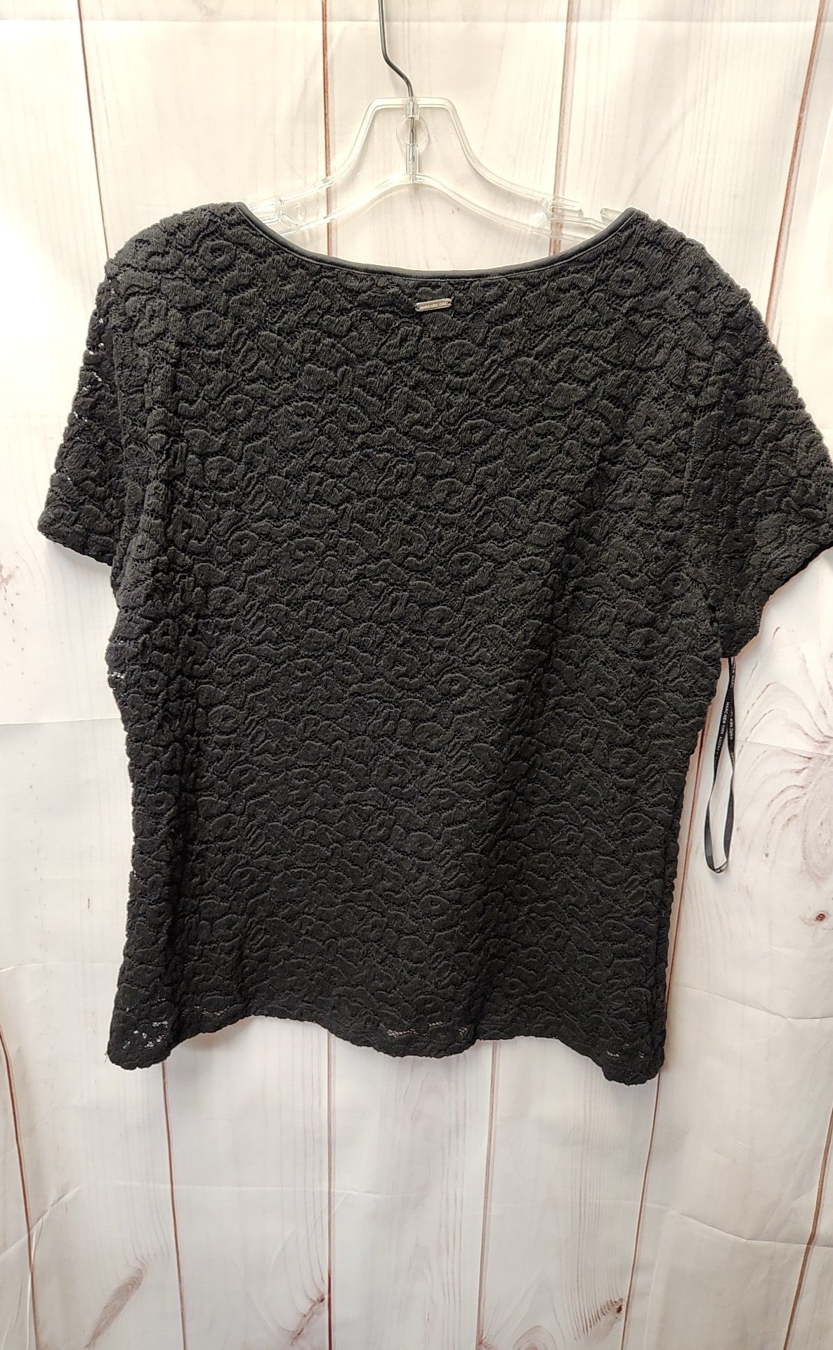 Marc New York Women's Size XL Black Short Sleeve Top