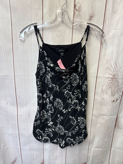 Karen Kane Women's Size S Black Floral Sleeveless Top