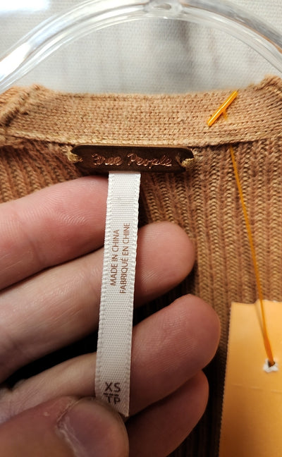 Free People Women's Size XS Brown Cardigan