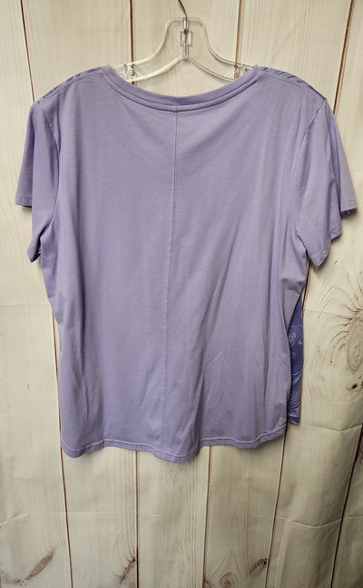 Tek Gear Women's Size XL Purple Short Sleeve Top
