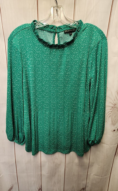 Adrianna Papell Women's Size L Green Long Sleeve Top