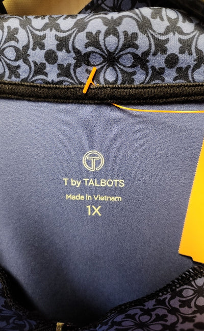 Talbots Women's Size 1X Blue Long Sleeve Top
