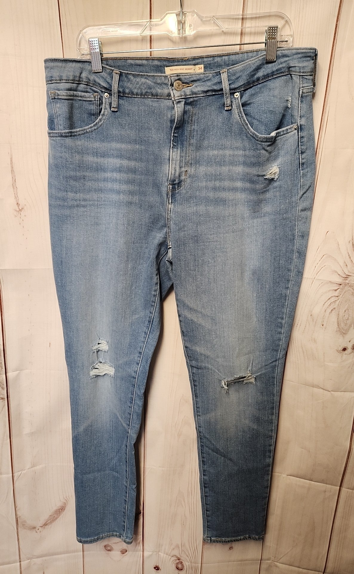 Levis Women's Size 34 (18/1X) Blue Jeans 721 High Rise Skinny