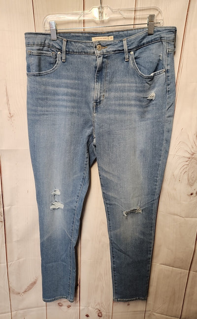Levis Women's Size 34 (18/1X) Blue Jeans 721 High Rise Skinny