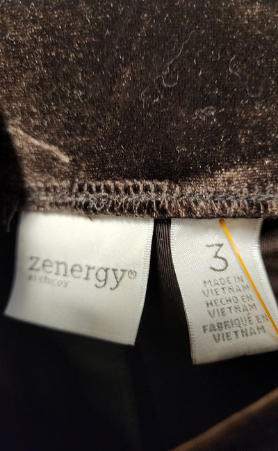 Zenergy - Chico's Women's Size 3 = US 16 Brown Velour Pants