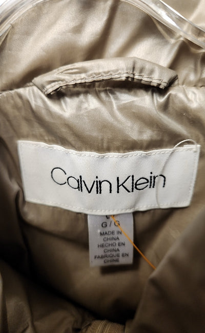 Calvin Klein Women's Size L Beige Metallic Vest