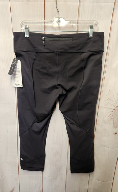 NWT Lululemon Women's Size 12 Black Active Capris Pace Rival Crop