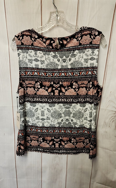 NWT Ivanka Trump Women's Size L White & Black Sleeveless Top