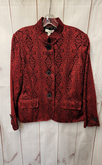 Coldwater Creek Women's Size 16 Red & Black Jacket