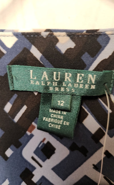NWT Lauren by Ralph Lauren Women's Size 12 Navy Dress