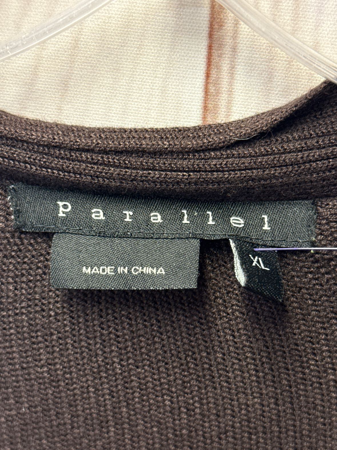 Parallel Women's Size XL Brown Cardigan