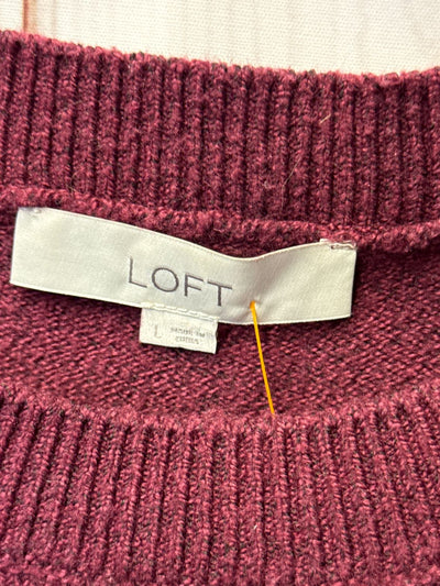 Loft Women's Size L Maroon Sweater