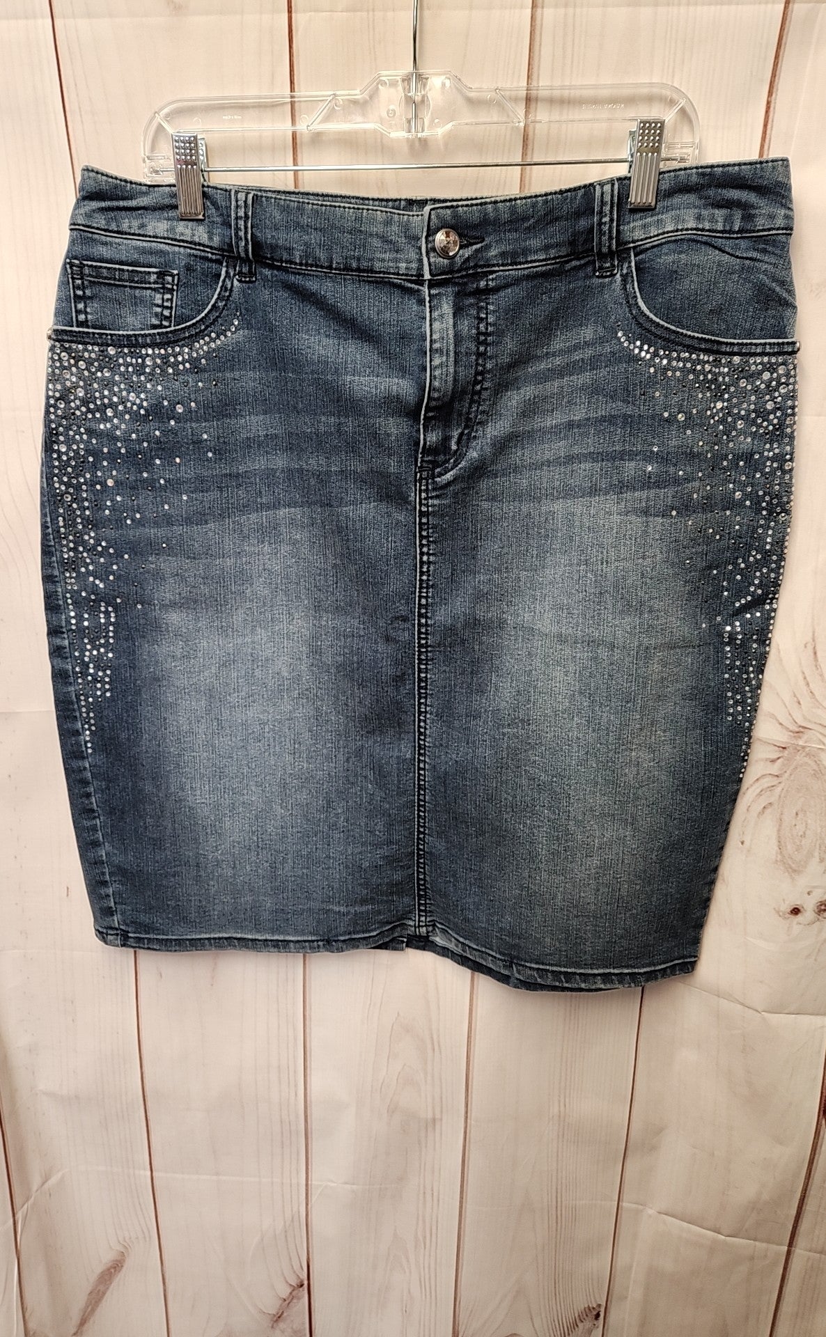 Chico's Women's Size 3 = US 16 Blue Skirt