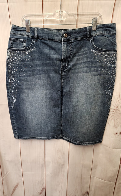 Chico's Women's Size 3 = US 16 Blue Skirt