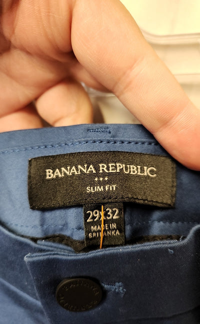 Banana Republic Men's Size 29x32 Blue Pants Slim Fit