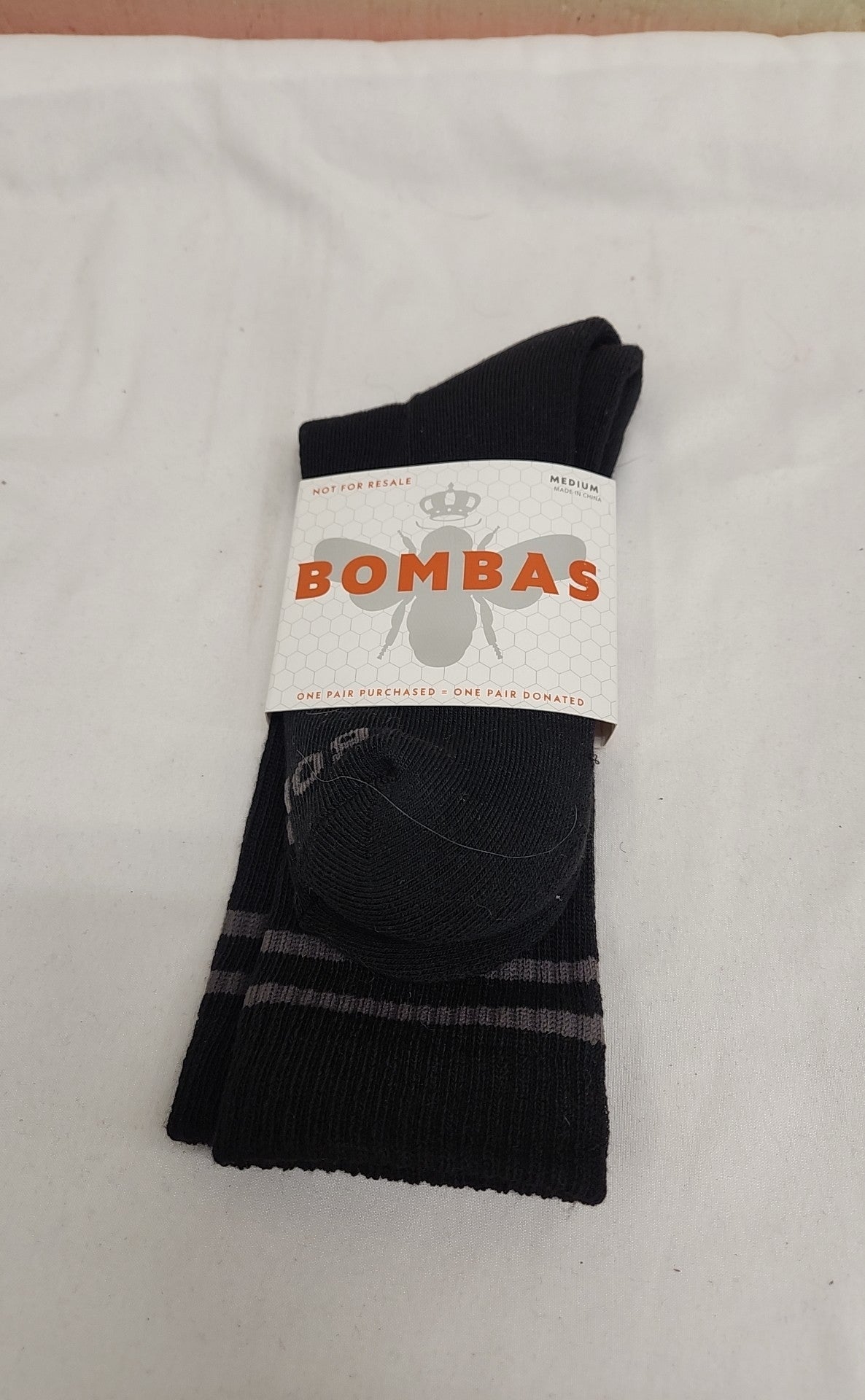 Bombas Size M Black Socks