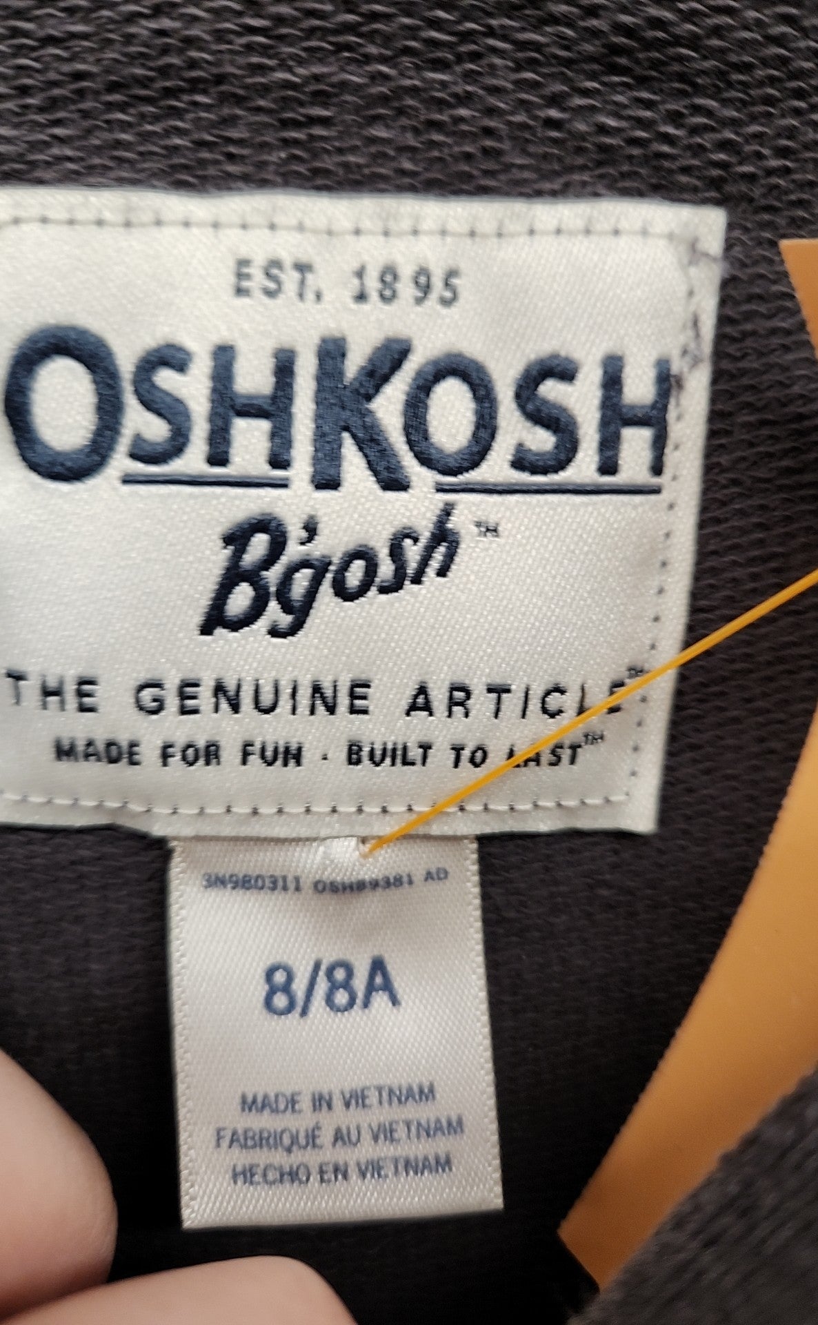 Osh Kosh Girl's Size 8 Gray Sweatshirt
