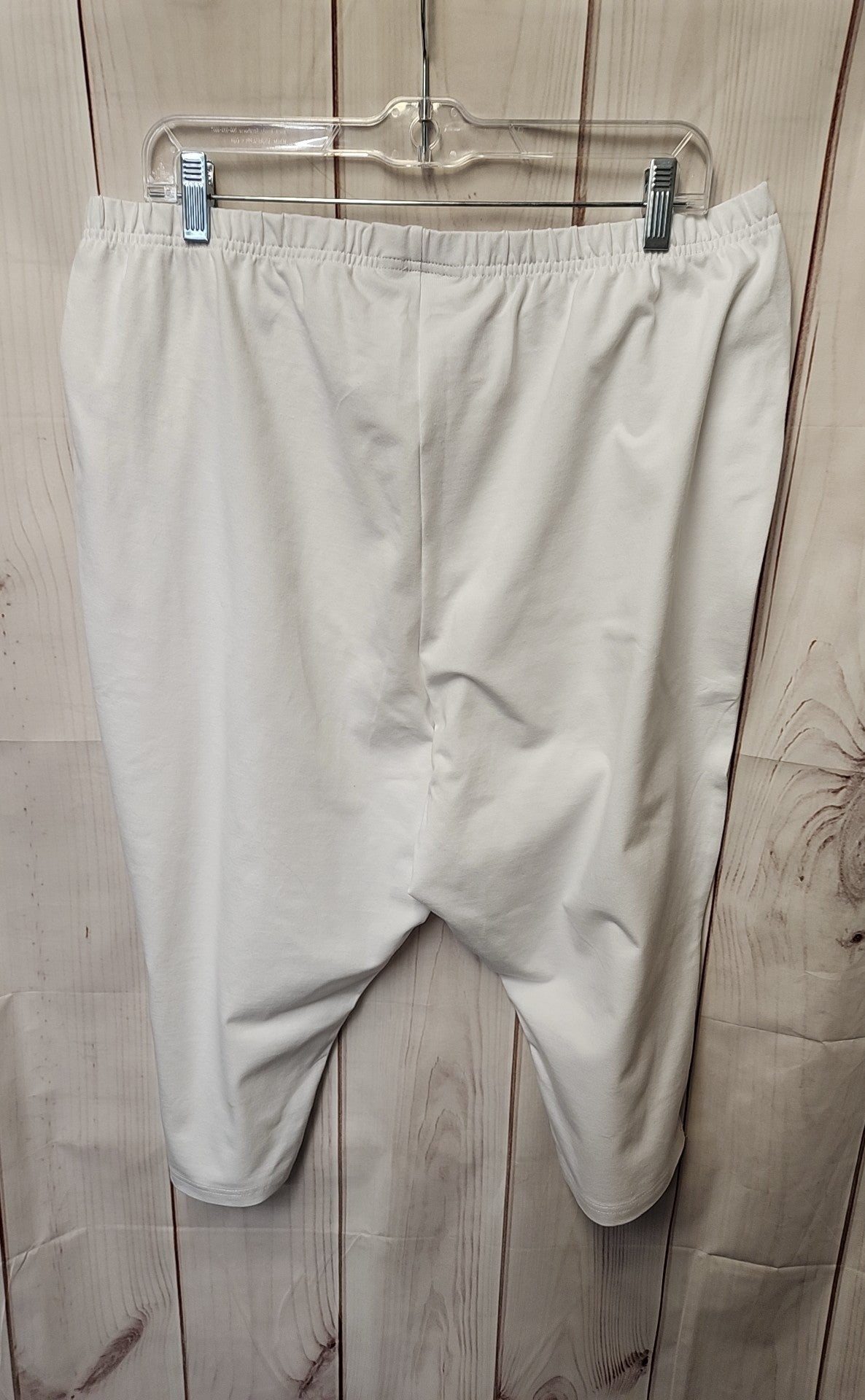 Woman Within Women's Size 22/24 White Capris