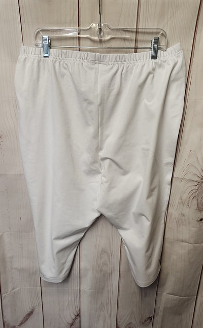 Woman Within Women's Size 22/24 White Capris