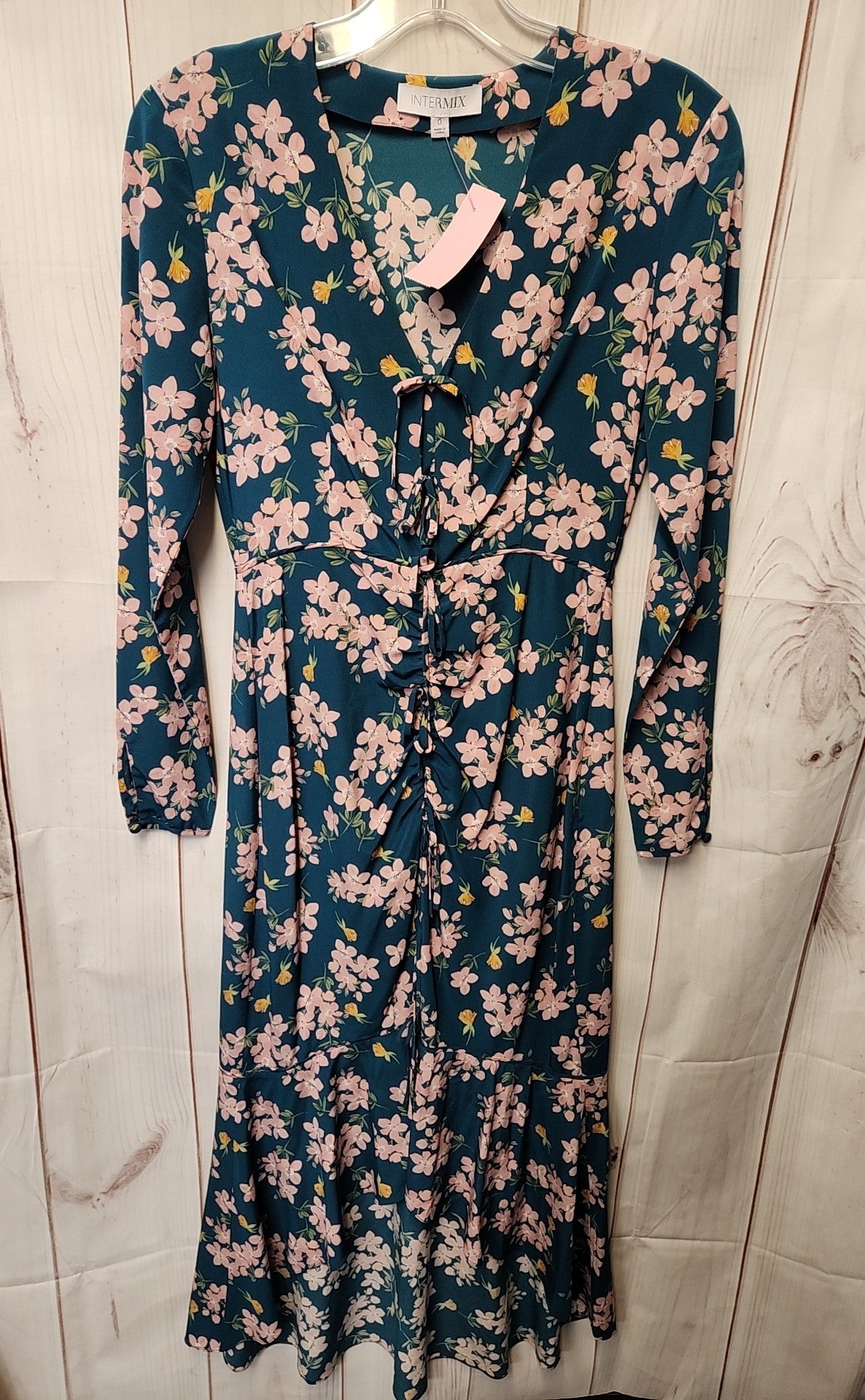 Intermix Women's Size 0 Teal Floral Dress