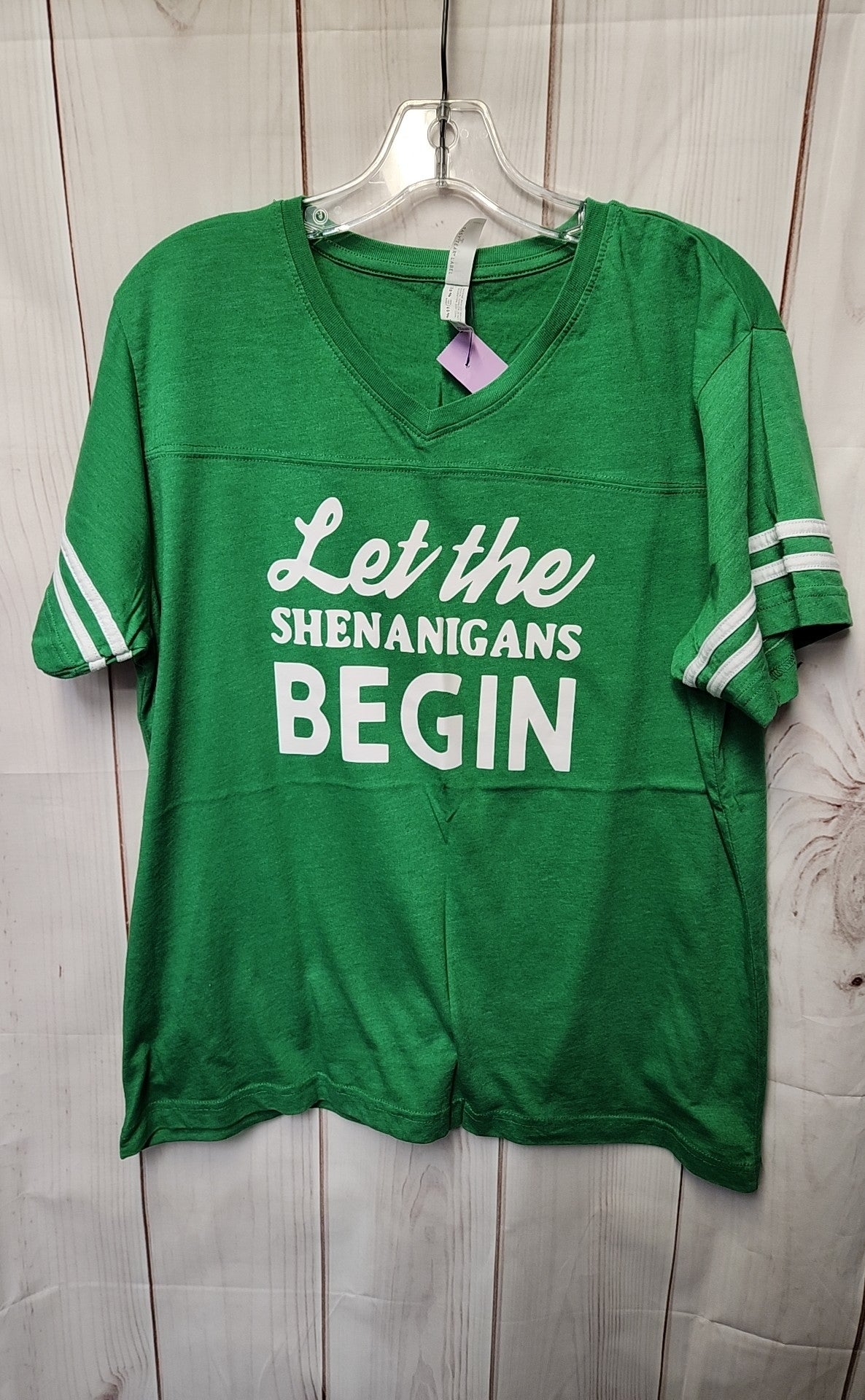 Lat Women's Size XL Green Short Sleeve Top